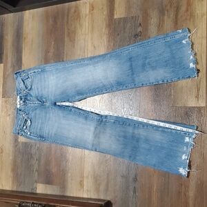 Amo bex rad wash distressed boot cut jeans
